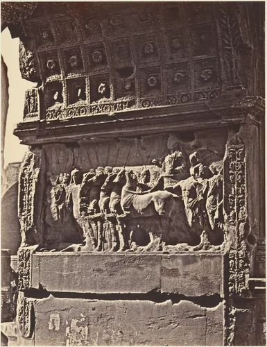 Bassorilievo dell'arco di Tito by Eugène Constant, photograph, 1848-1852