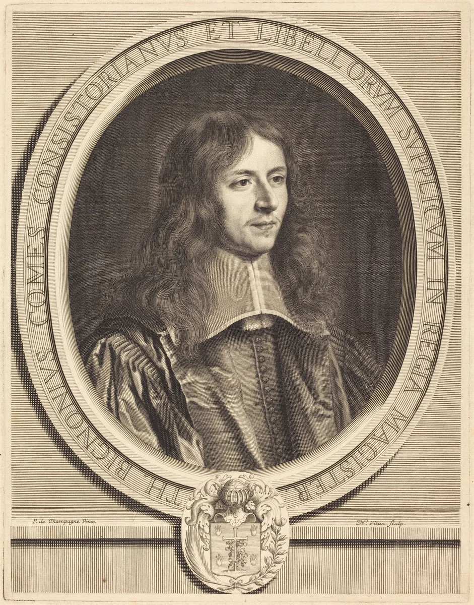 Thierry Bignon by Nicolas Pitau I; Philippe de Champaigne, print, 1632-1671