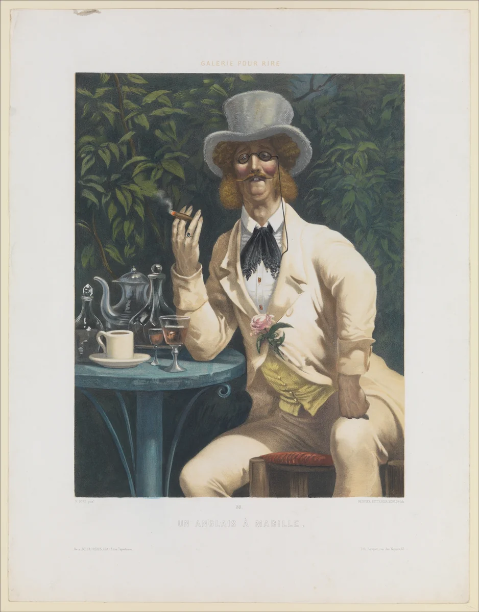 An Englishman at Mabille (Un Anglais à Mabille), from "Galerie pour Rire," no. 34 by Gustave Doré, print, 1861