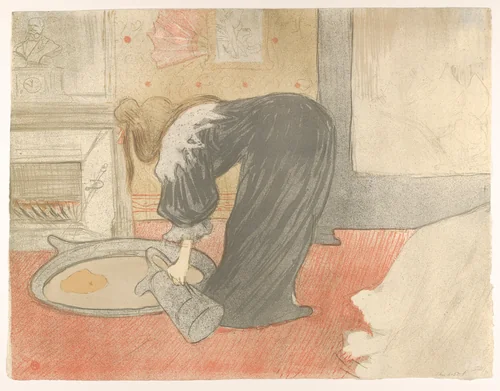 Filling a Tub, from "Elles" by Henri de Toulouse-Lautrec, print, 1896