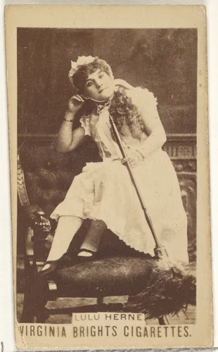 Lulu Herne, from the Actors and Actresses series (N45, Type 1) for Virginia Brights Cigarettes by Allen & Ginter, photograph, 1885-1891