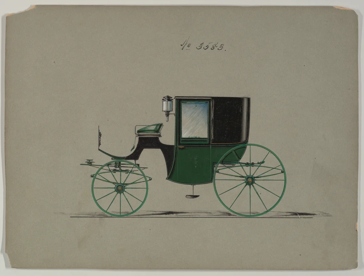 Brougham #3583 by Brewster & Co., drawing, 1879