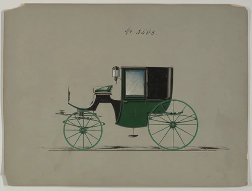 Brougham #3583 by Brewster & Co., drawing, 1879
