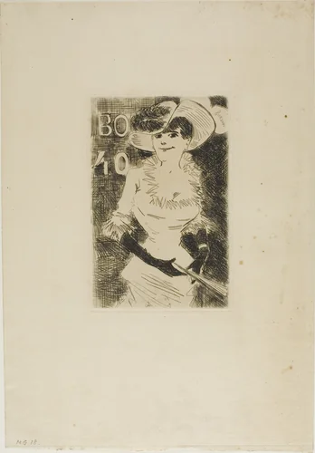 The Walker by Jean-Louis Forain, print, 1880