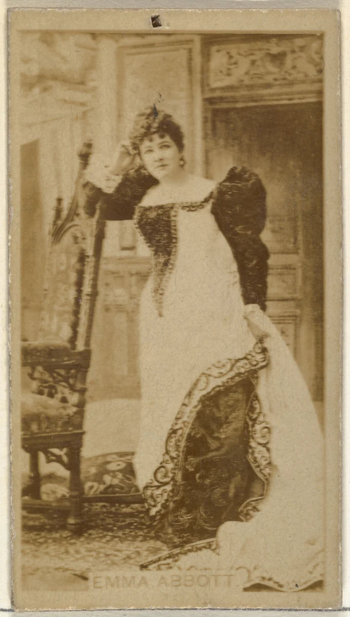 Emma Abbott, from the Actors and Actresses series (N145-8) issued by Duke Sons & Co. to promote Duke Cigarettes by W. Duke, Sons & Co., photograph, 1890-1895