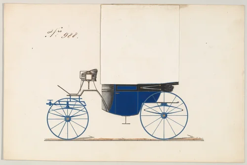 Landaulet #988 by Brewster & Co., drawing, 1850-1870