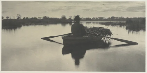 Rowing Home the Schoof-Stuff by Peter Henry Emerson, photograph, 1886