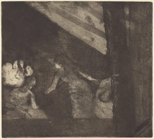 At the Cafe des Ambassadeurs (Aux Ambassadeurs) by Edgar Degas, print, 1879-1880