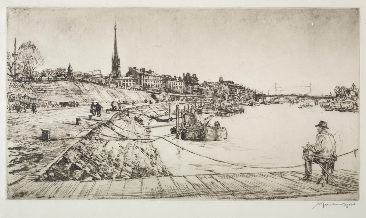 Rouen by Muirhead Bone, print