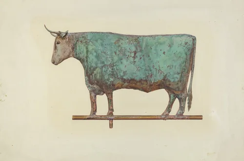 Steer Weather Vane by Zabelle Missirian, index of american design, 1941