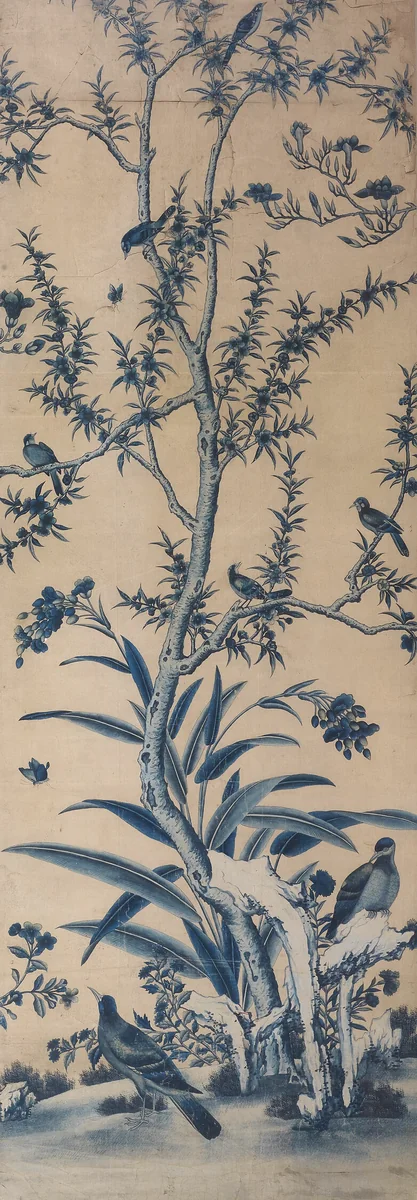 Wallpaper Panel with Birds and Flowering Trees by Unidentified Artist, other, 1775-1825