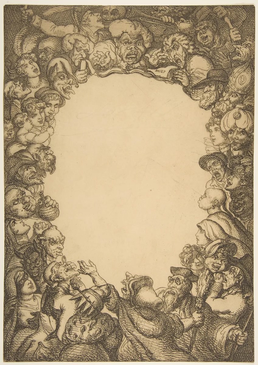 Title Page, The Caricature Magazine, or Mirror of Mirth by Thomas Rowlandson, print, 1808