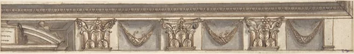 Design for a Cornice by anonymous, drawing, 1800-1900
