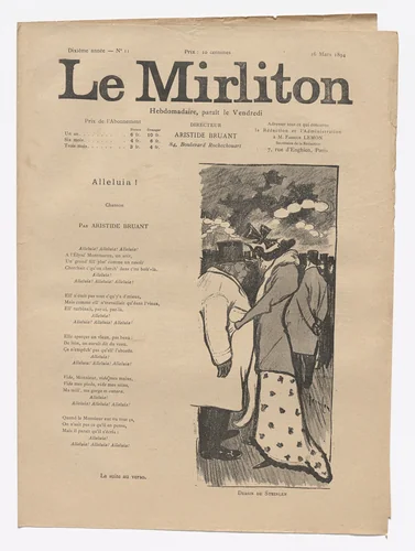 Le Mirliton, no. 11 by Théophile-Alexandre Steinlen, periodical, 1894