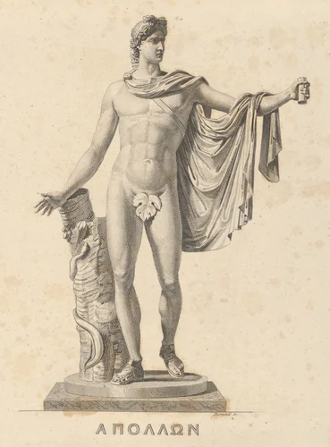 Apollo Belvedere by Asher Brown Durand, print, 1825