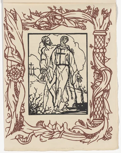 Plate (page 411) from Les Petites Fleurs de St. François (The Little Flowers of St. Francis) by Émile Bernard, illustrated book, 1928