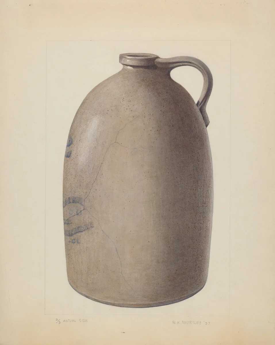 Stone Jug by Wilford H. Shurtliff, index of american design, 1937