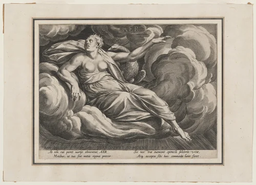 Air by Jan Sadeler I; Dirck Barendsz, print, 1587