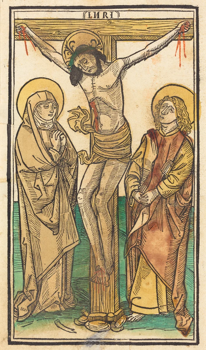 Christ on the Cross by German 15th Century, print, 1485