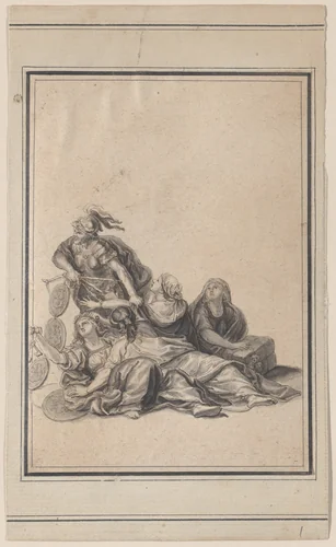 Vignette from the Galerie des Glaces, Versailles by Bernard Picart, drawing, 1700-1733