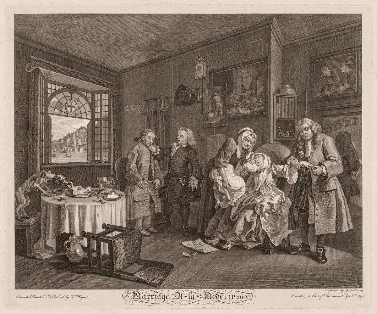 Marriage à la Mode: The Death of the Countess by William Hogarth, other, 1745