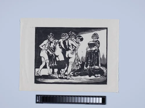 Allegorie op de onkuisheid by Johannes Josephus Aarts, print, 1881-1934