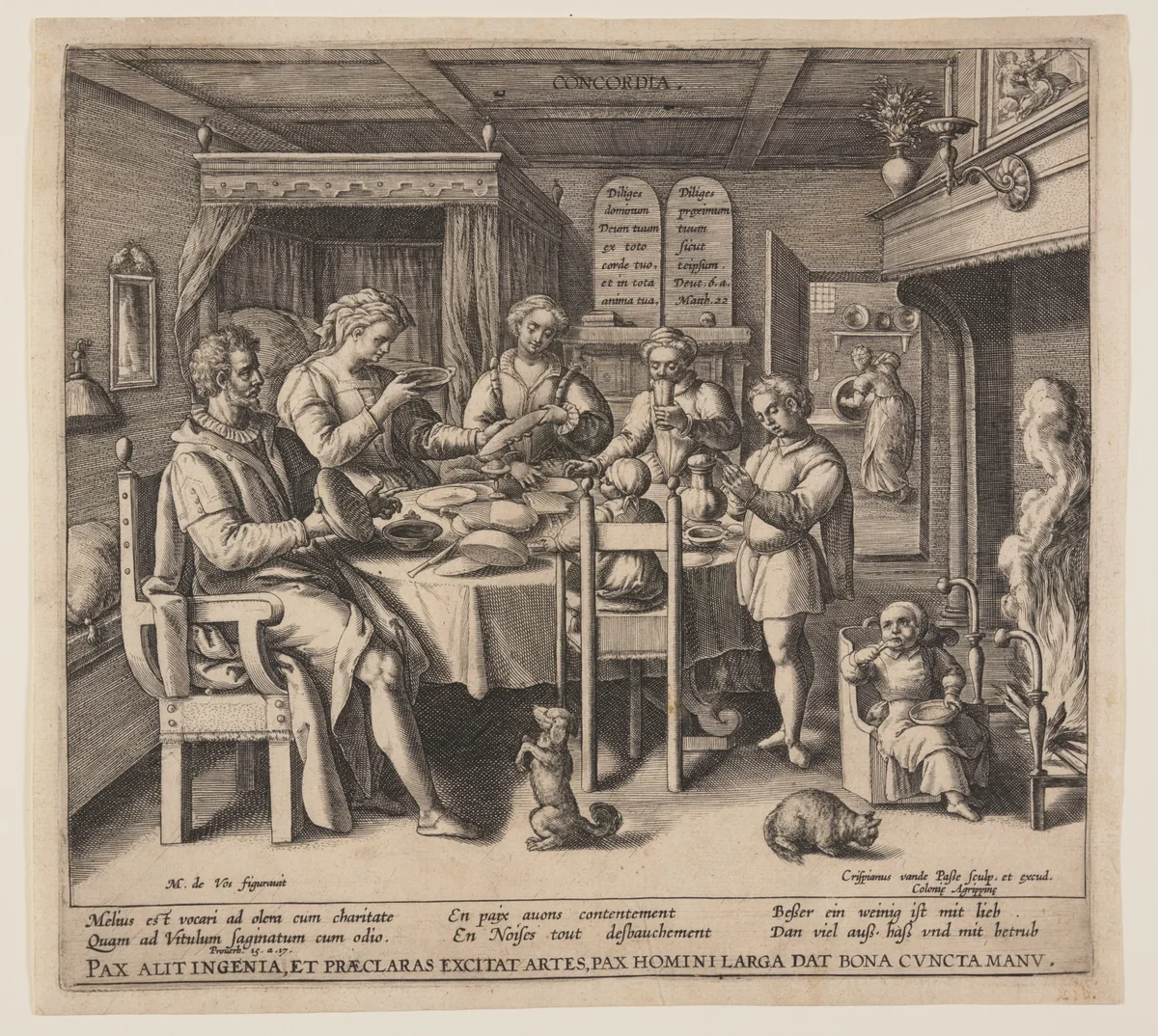 Condordia by Crispijn van de Passe I, print, 1589