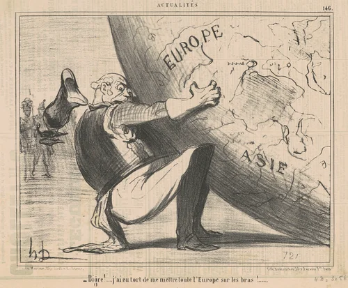 Bigre! ... j'ai eu tort de me mettre ... by Honoré Daumier, print, 1854