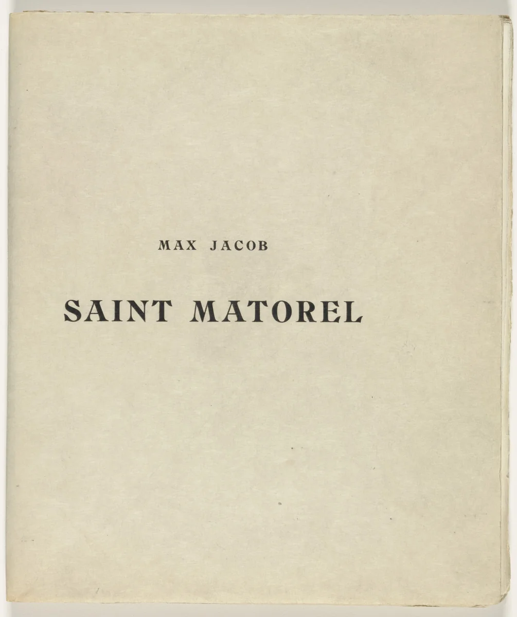 Saint Matorel by Pablo Picasso, illustrated book, 1910