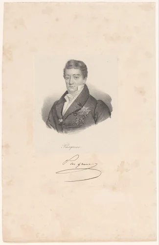 Portret van Étienne-Denis Pasquier by anonymous, print, 1818-1842