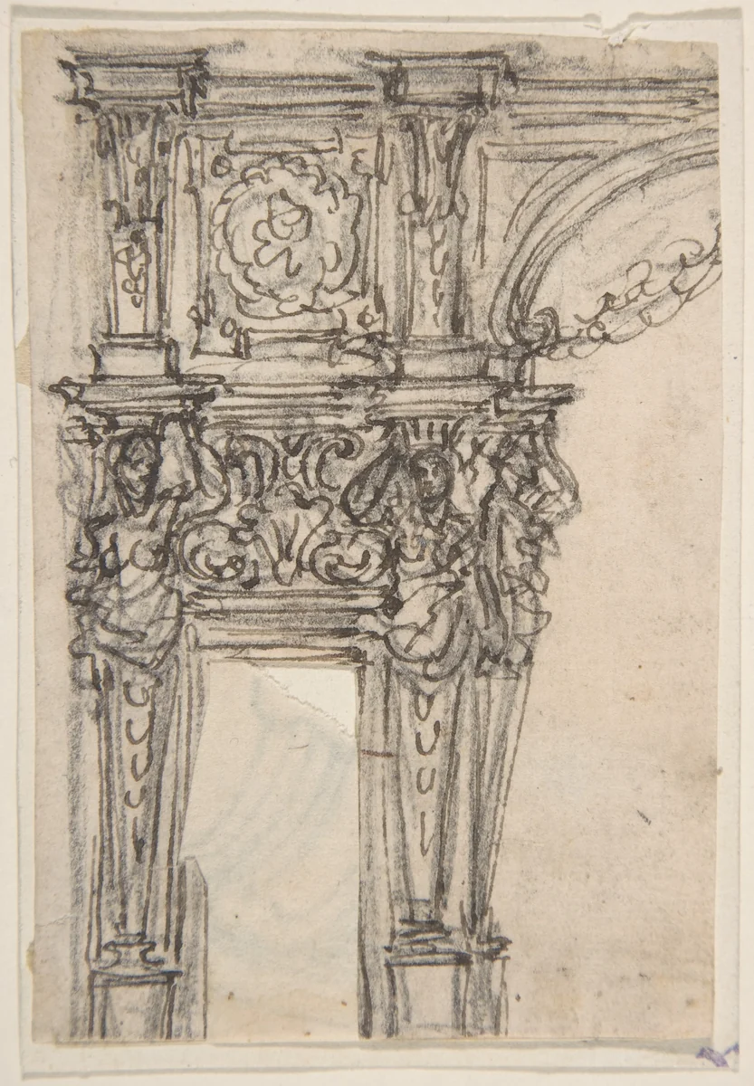 Design for a Proscenium or Monumental Alcove by Giovanni Battista Foggini, drawing, 1652-1725