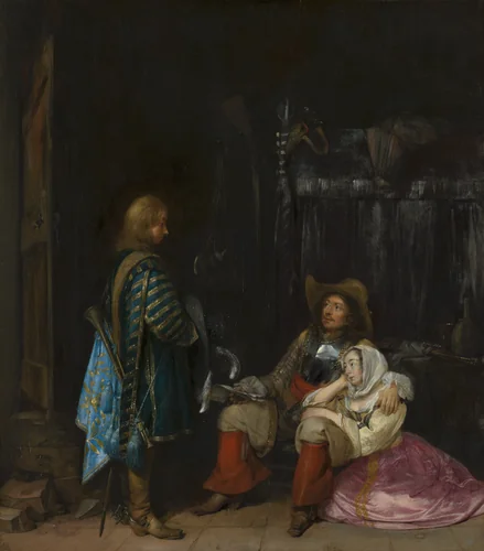 The Messenger, known as 'The Unwelcome News' by Gerard ter Borch, painting, 1653