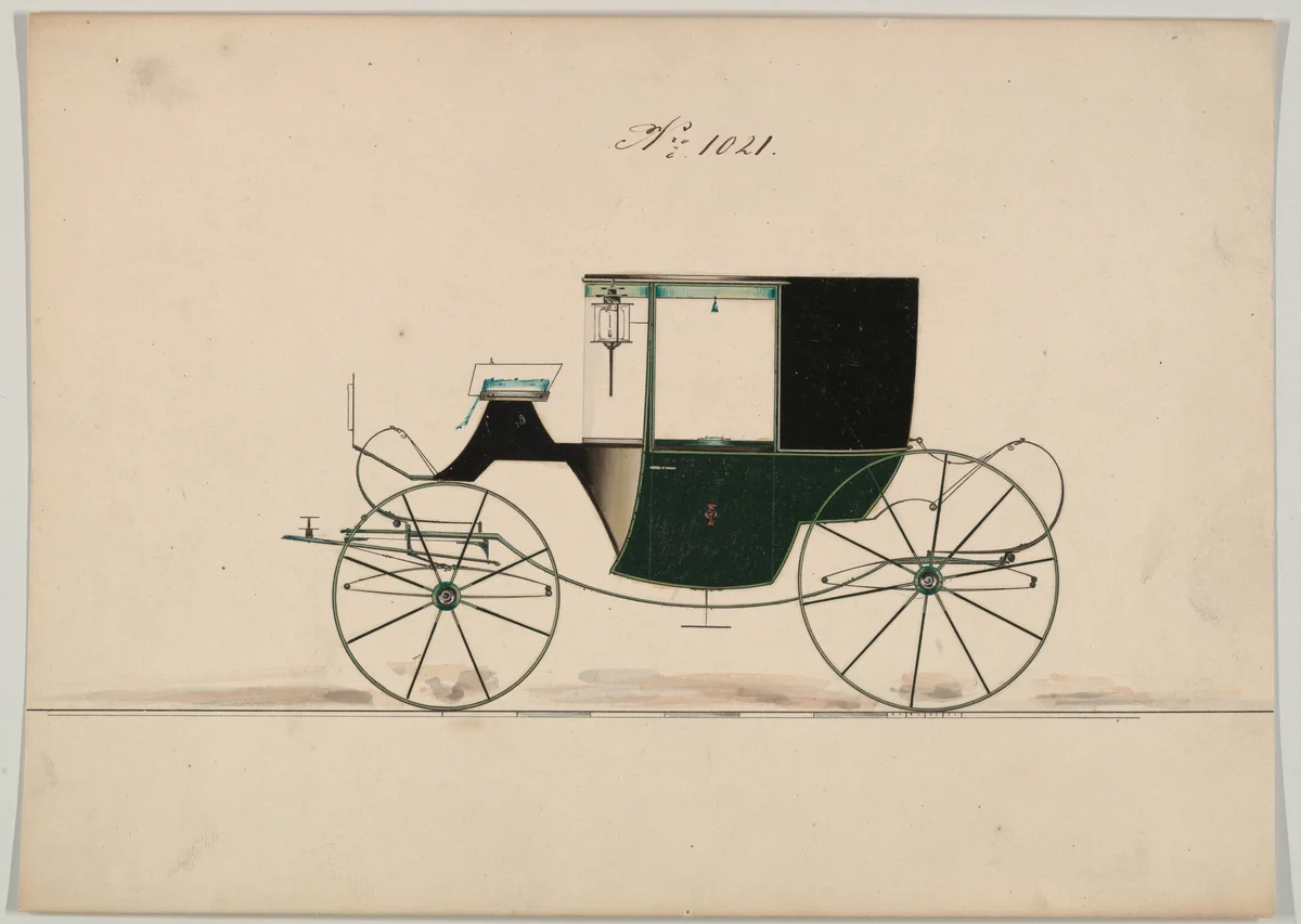 Clarence #1021 by Brewster & Co., drawing, 1850-1870