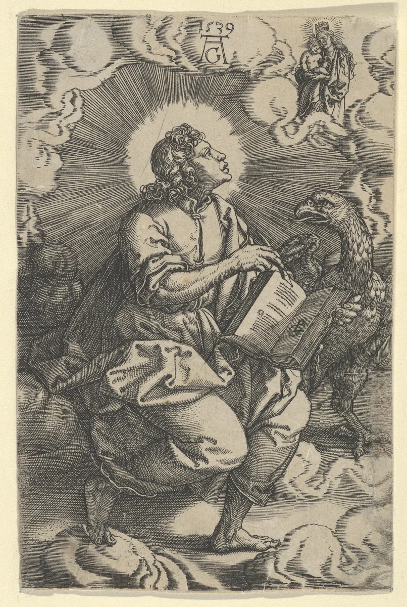 Saint John, from "The Four Evangelists" by Heinrich Aldegrever, print, 1539