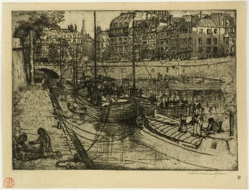 Quai des Grands Augustins by Donald Shaw MacLaughlan, print, 1900
