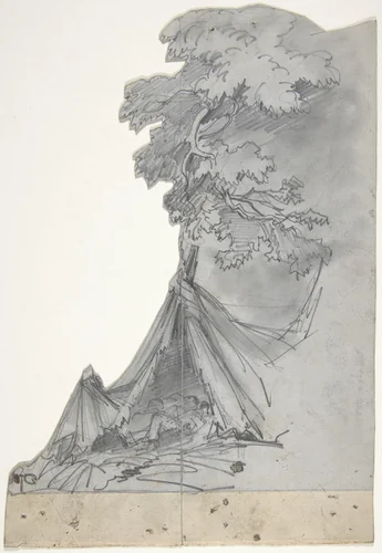 Design for a Stage Set at the Opéra, Paris by Eugène Cicéri, drawing, 1830-1890