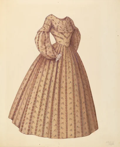 Woman's Dress by Julie C. Brush, index of american design, 1935-1942