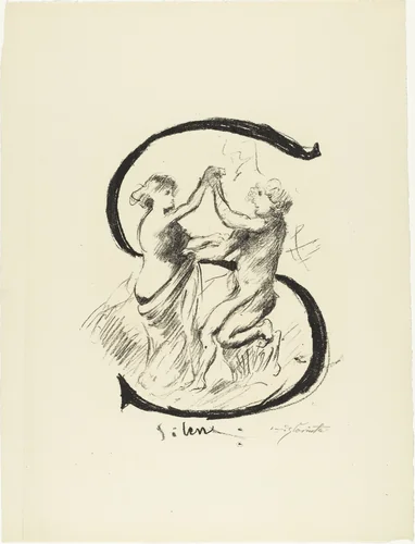 Letter S (Buchstabe S) from the illustrated book in portfolio form The ABCs (Das ABC) by Lovis Corinth, print, 1916