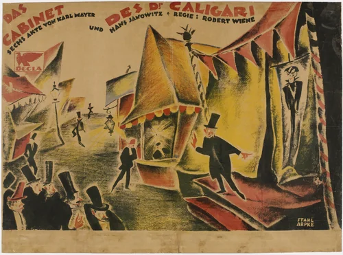 Poster for The Cabinet of Dr. Caligari (Das Cabinet des Dr. Caligari) by Otto Arpke, Erich Ludwig Stahl, design, 1919