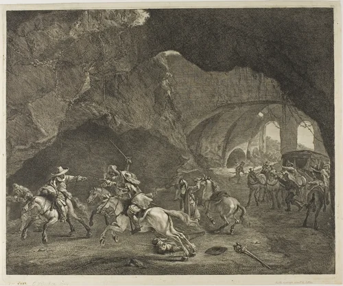 The Pistol Shot by Cornelis Visscher, print, 1655-1658