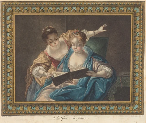 The Fine Musetioners by Louis Marin Bonnet, print, 1775
