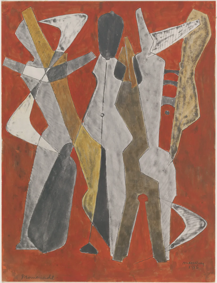 Promenade by Man Ray, drawing, 1915