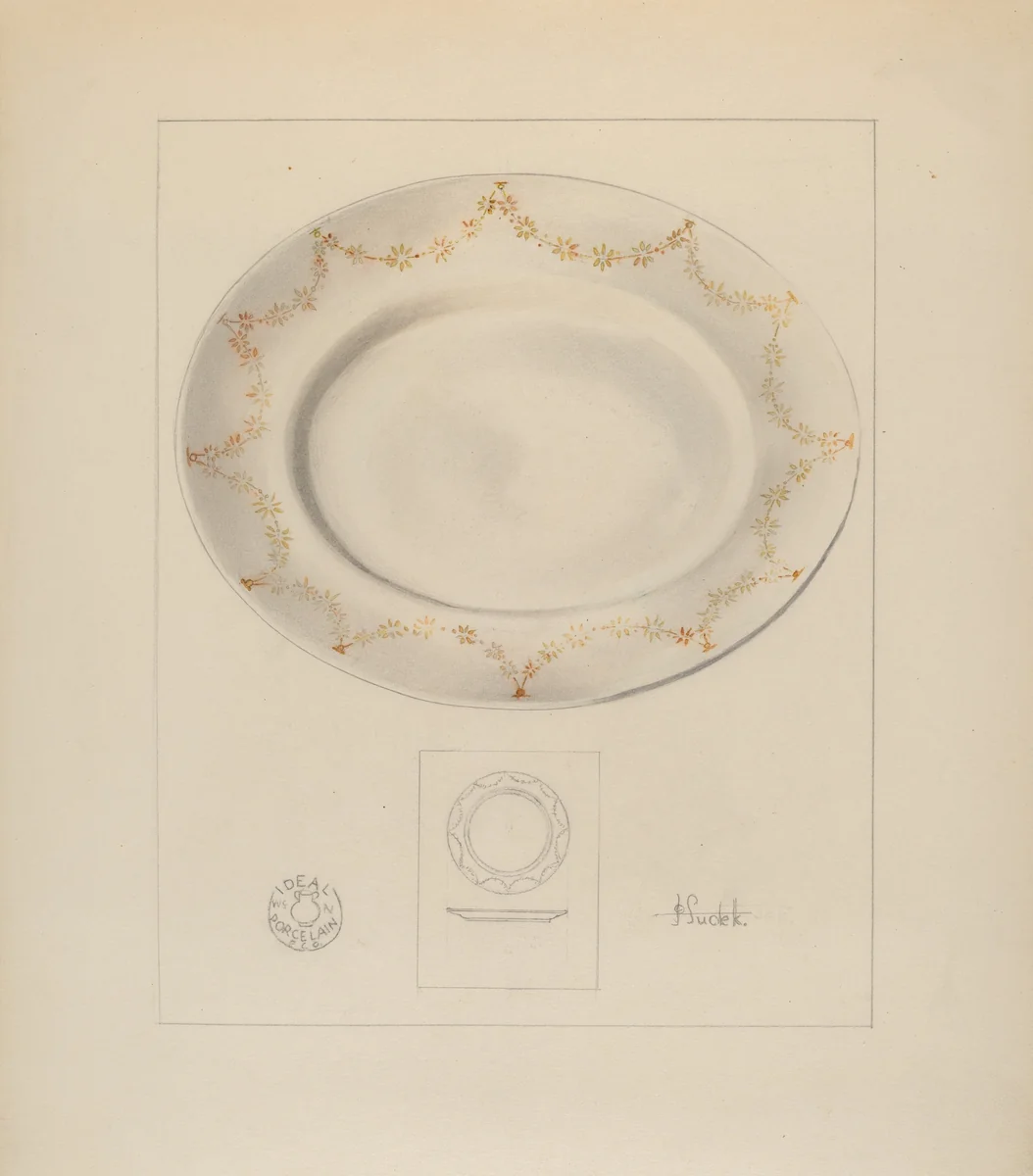 Platter by Joseph Sudek, index of american design, 1937