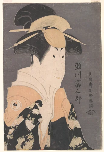 Segawa Tomisaburō II as Yadorigi in the Play "Hana Ayame Bunroku Soga" by Tōshūsai Sharaku, print, 1794
