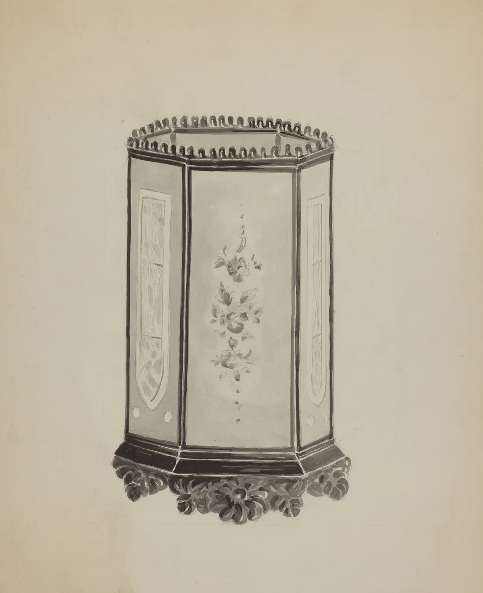 Hall Candle Lantern by Blanche Waterbury, index of american design, 1936