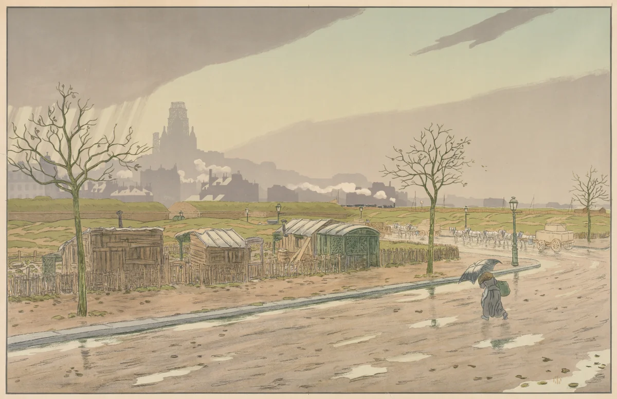 Parisian Landscapes: The Fortifications by Henri Rivière, print, 1900