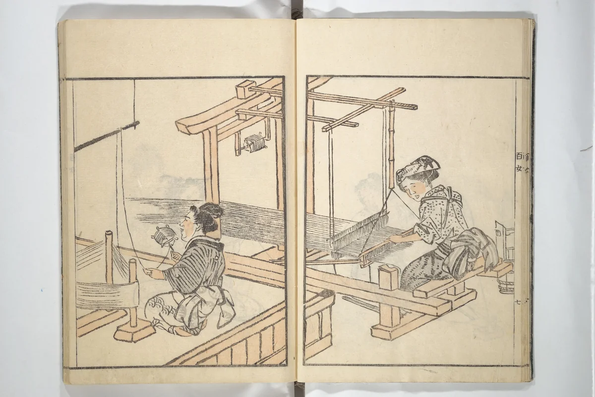 Sketchbook of One Hundred Women (Manga hyakujo) 漫画百女 by Aikawa Minwa (合川珉和), book, 1814