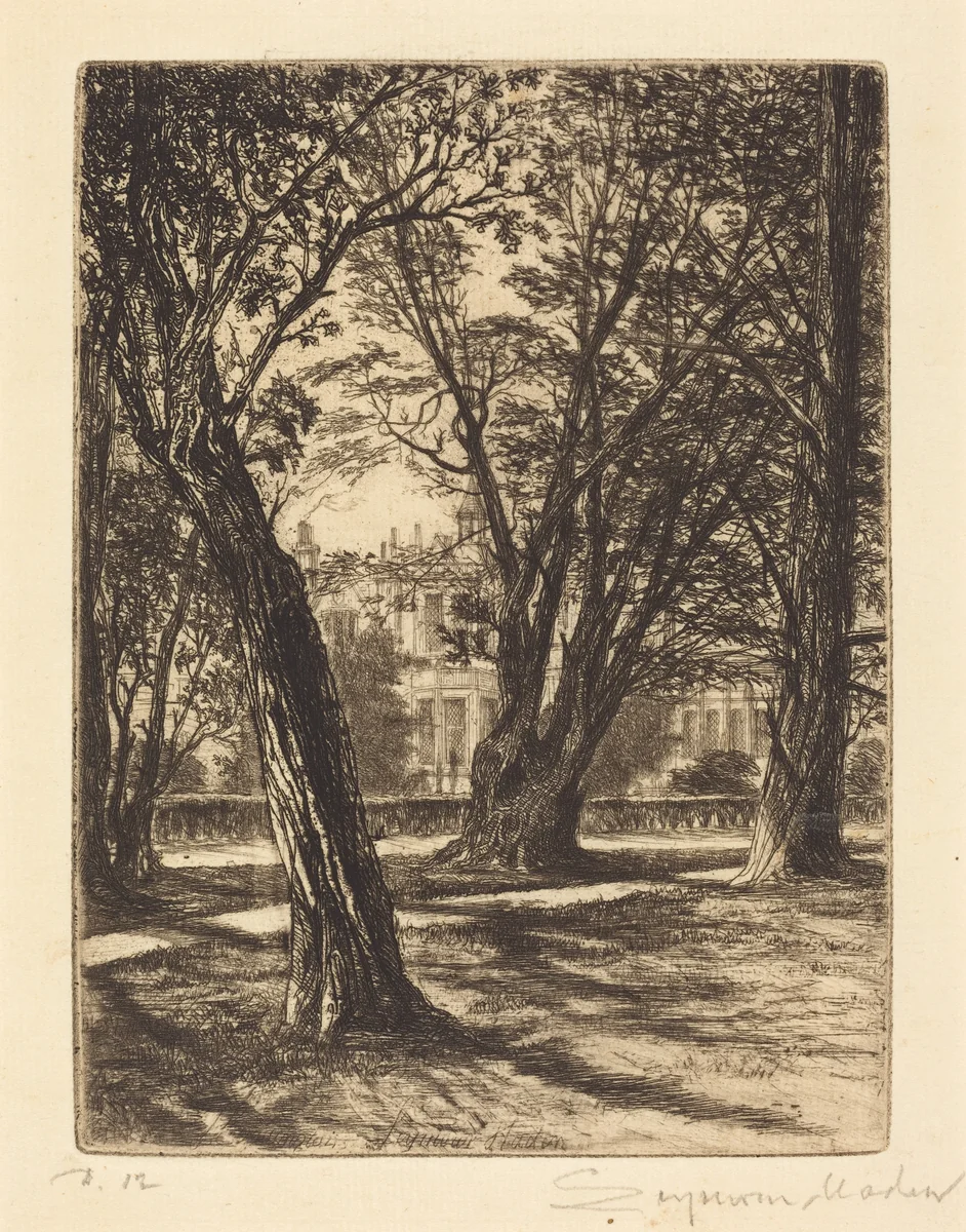 Kensington Gardens (The Small Plate) by Francis Seymour-Haden, print, 1859