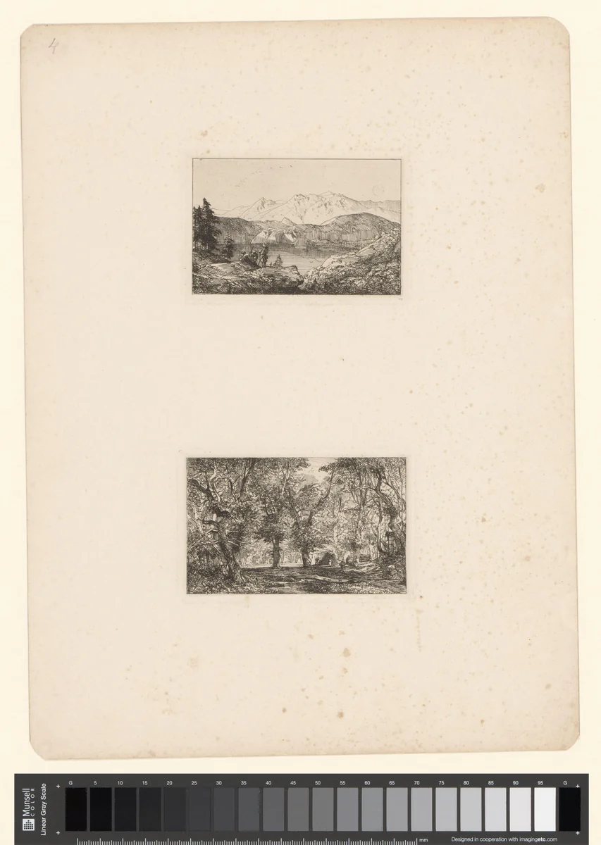 Twee voorstellingen by Caspar Johann Nepomuk Scheuren, print, 1842