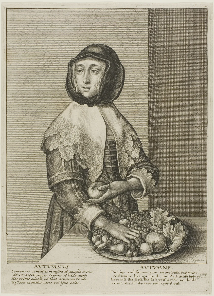 Autumn by Wenceslaus Hollar, print, 1641